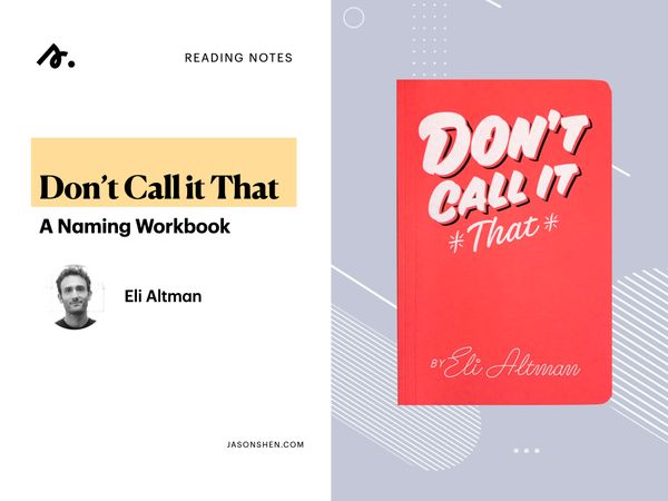 Don’t Call it That: A Naming Workbook