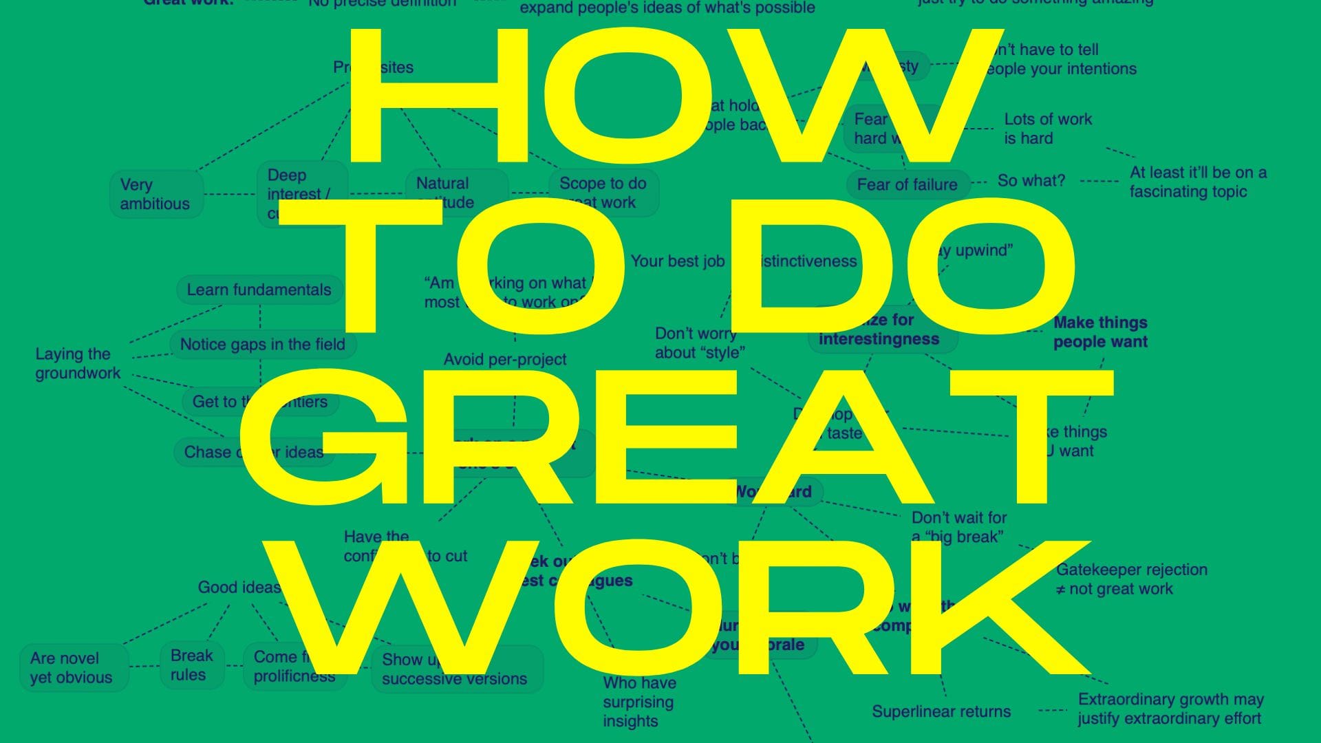 190: How to Do Great Work
